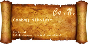 Csabay Nikolett névjegykártya