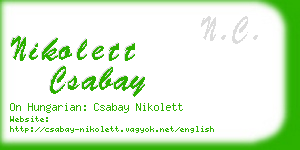 nikolett csabay business card